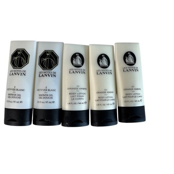 Lot of 5 Les Notes de Lanvin Travel Size Toiletries Shower Gel & Body Lotion 1.5 - Picture 5 of 5